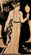 A woman painted on a Greek urn